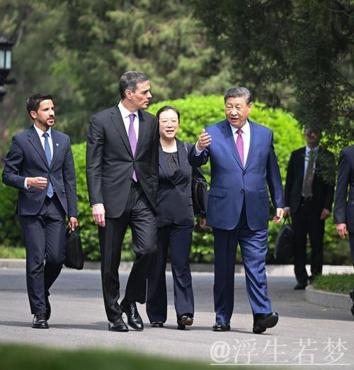 习近平与西班牙首相桑切斯举行会晤 习近平与西班牙首相桑切斯举行会晤